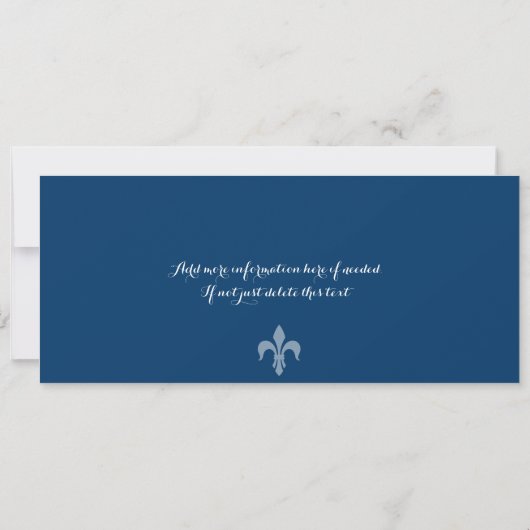 Blue Black Damask Quinceanera Paris Boarding Pass Kaart (Achterkant)