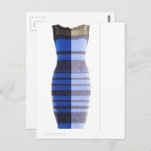 Blue Black Dress White en Gold Split Photo Pic Briefkaart (Voorkant / Achterkant)