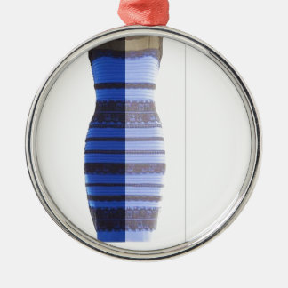 Blue Black Dress White en Gold Split Photo Pic Metalen Ornament