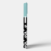 Blue Black Fleur de Lis Damask Monogram Case-Mate iPhone Case (Achterkant / Rechts)