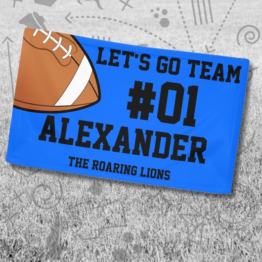 Blue Black Football Team Spirit Spandoek