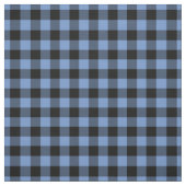 Blue & Black Gingham Plaid Stof (Swatch)