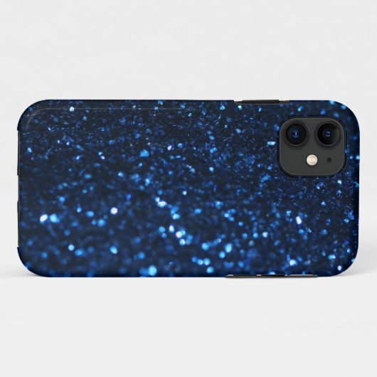 Blue Black Glimmer Case-Mate iPhone Case (Achterkant (horizontaal))