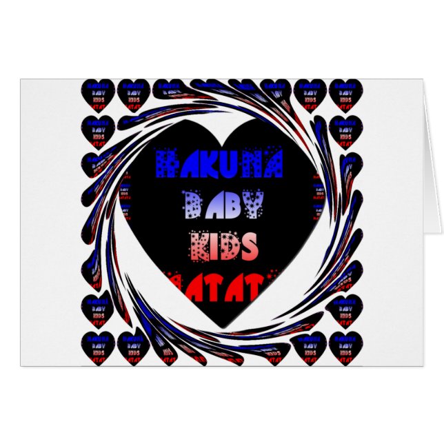 Blue Black Hakuna Matata Baby Kinder Design.png (Voorkant Horizontaal)