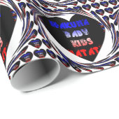 Blue Black Hakuna Matata Baby Kinder Design.png Cadeaupapier (Rol Hoek)