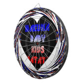 Blue Black Hakuna Matata Baby Kinder Design.png Dartbord (Voorkant Rechts)