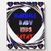 Blue Black Hakuna Matata Baby Kinder Design.png Fotoplaat (Voorkant)