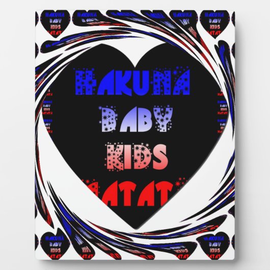 Blue Black Hakuna Matata Baby Kinder Design.png Fotoplaat (Voorkant)