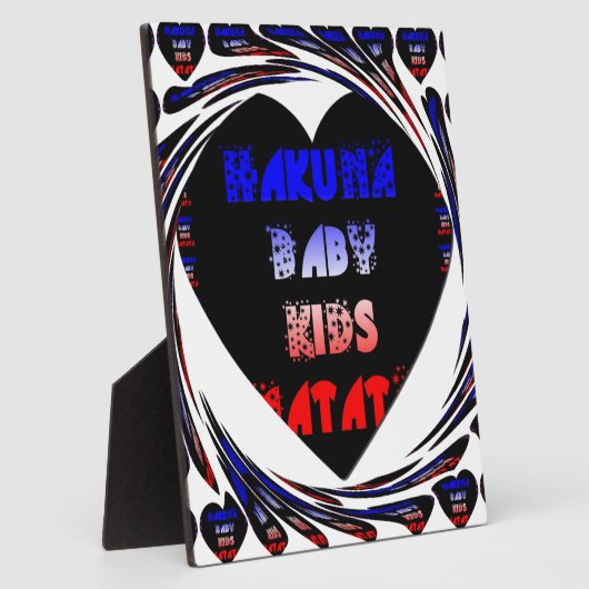 Blue Black Hakuna Matata Baby Kinder Design.png Fotoplaat (Zijkant)