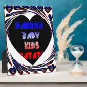 Blue Black Hakuna Matata Baby Kinder Design.png Fotoplaat (Zijkant)