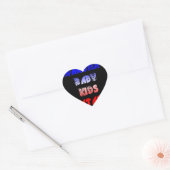 Blue Black Hakuna Matata Baby Kinder Design.png Hart Sticker (Envelop)