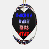 Blue Black Hakuna Matata Baby Kinder Design.png Keramisch Ornament (Links)