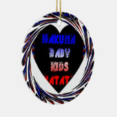 Blue Black Hakuna Matata Baby Kinder Design.png Keramisch Ornament (Rechts)