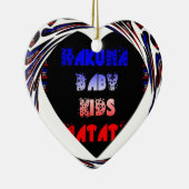 Blue Black Hakuna Matata Baby Kinder Design.png Keramisch Ornament (Rechts)