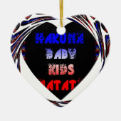 Blue Black Hakuna Matata Baby Kinder Design.png Keramisch Ornament (Voorkant)