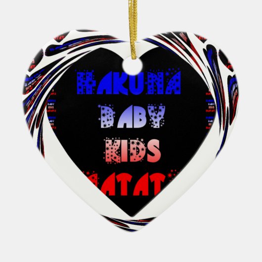 Blue Black Hakuna Matata Baby Kinder Design.png Keramisch Ornament (Voorkant)