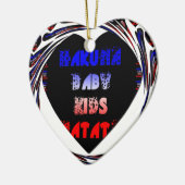 Blue Black Hakuna Matata Baby Kinder Design.png Keramisch Ornament (Links)