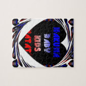 Blue Black Hakuna Matata Baby Kinder Design.png Legpuzzel (Horizontaal)