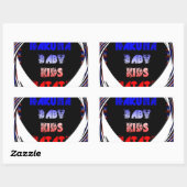 Blue Black Hakuna Matata Baby Kinder Design.png Rechthoekige Sticker (Vel)