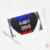 Blue Black Hakuna Matata Baby Kinder Design.png Rechthoekige Sticker (Envelop)