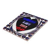 Blue Black Hakuna Matata Baby Kinder Design.png Tegeltje (Zijkant)