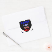Blue Black Hakuna Matata Baby Kinder Design.png Vierkante Sticker (Envelop)