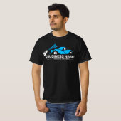 Blue Black House Pressure Washing Service T-shirt (Voorkant volledig)
