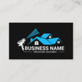Blue Black House Pressure Washing Service Visitekaartje (Voorkant)