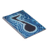 Blue Black Love Music Note Tie Dye Notitieboek (Rechterzijde)