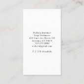 Blue Black Mandala Yoga Instructor Visitekaartje (Achterkant)