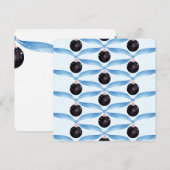 Blue black Modern Winter Holiday Greeting Bedankkaart (Voorkant / Achterkant)