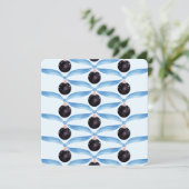 Blue black Modern Winter Holiday Greeting Bedankkaart (Staand voorkant)