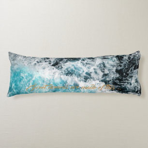 Blue Black Ocean Waves Hawaï  Lichaamskussen