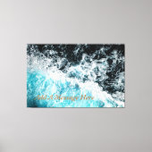 Blue Black Ocean Waves Hawaii Canvas Afdruk (Voorkant)