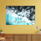 Blue Black Ocean Waves Hawaii Canvas Afdruk (Insitu (Woonkamer))