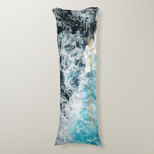 Blue Black Ocean Waves Hawaii  Lichaamskussen (Voorkant Verticaal)