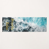 Blue Black Ocean Waves Hawaii  Yogamat (Voorkant (horizontaal))