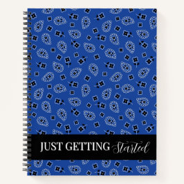 Blue & Black Paisley Spiral Notitieboek