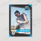 Blue & Black Pro Baseball Trading Kaart Contactkaartje (Voorkant)