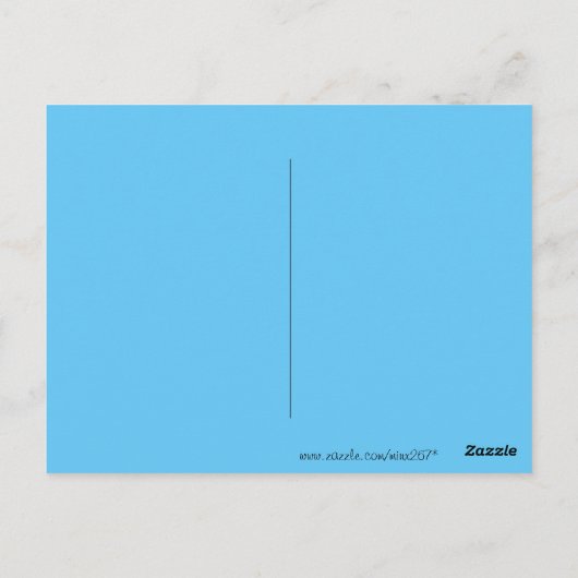 Blue Black Raven, blue and gold abstract Briefkaart (Achterkant)