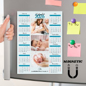 Blue Black Red 2026 Calendar Photo Collage Magnet