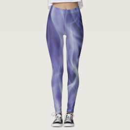 Blue Black Smoky Art Leggings