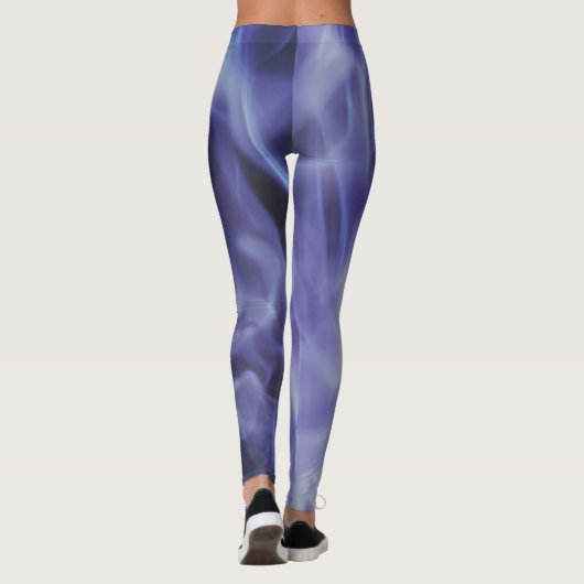 Blue Black Smoky Art Leggings (Achterkant)
