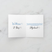 Blue & Black Splatter Floral Thank You Card Bedankkaart (Binnen)