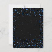 Blue Black Sweet 16 Birthday Save Date Confetti Save The Date (Achterkant)