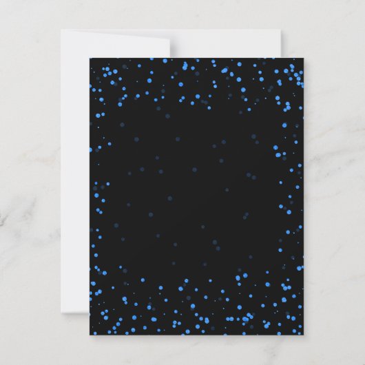 Blue Black Sweet 16 Birthday Save Date Confetti Save The Date (Achterkant)