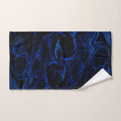 Blue Black Swirl Abstracte roky Cool Bad Handdoek (Handdoek)
