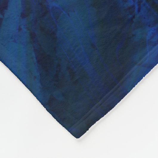 Blue Black Swirl Abstracte roky Cool Fleece Deken (Hoek)