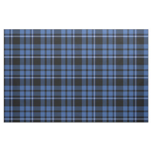 Blue Black Tartan Pset Scottish Pattern Stof