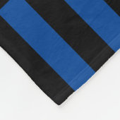 Blue Black Vertical Stripe Halloween Fleece Deken (Hoek)